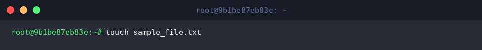touch sample_file.txt