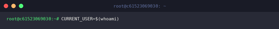 CURRENT_USER=$(whoami)