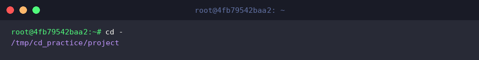 cd -