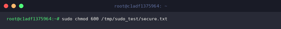 Locking down target file permissions to 600