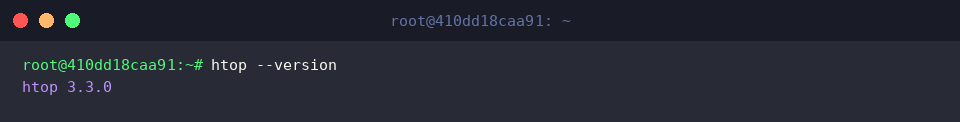 Validating installed htop release version