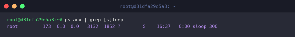Filtering targeted process using grep bracket trick