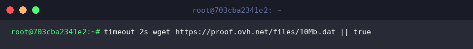 Simulating an abrupt connection failure via timeout
