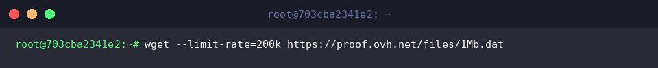 Restricting download speed using &ndash;limit-rate