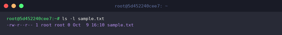Verifying mode 644