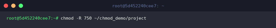 Running recursive chmod