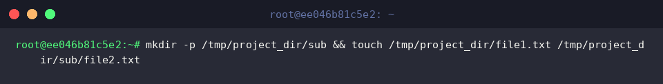 Setting up a multi-level nested test folder structure