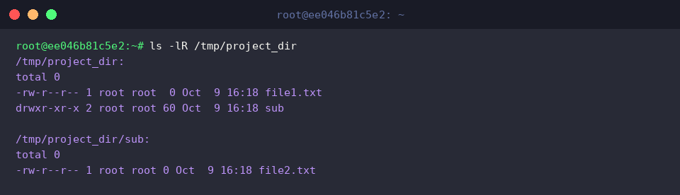 Listing recursive permissions across project tree prior to update