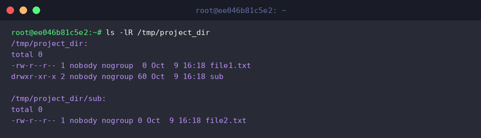 Confirming recursive ownership assignment across all subpaths