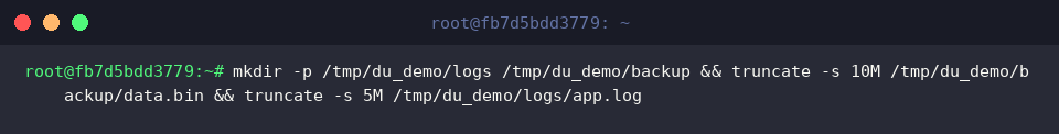 Setting up mock files and directories