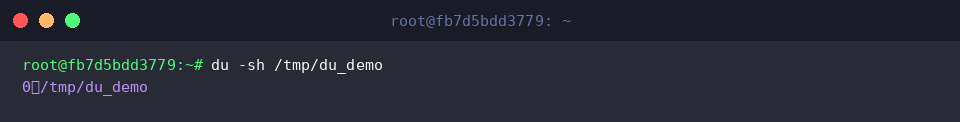 Summarizing overall directory space usage