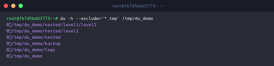 Omitting temporary file patterns from calculation