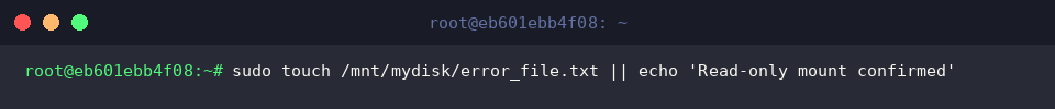 Confirming write restriction behavior