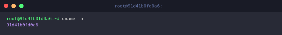 Resolving hostname with uname -n