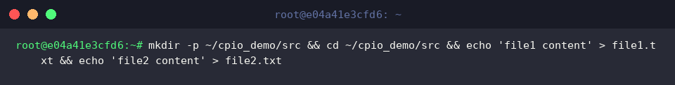 Initializing working directory structure and sample files