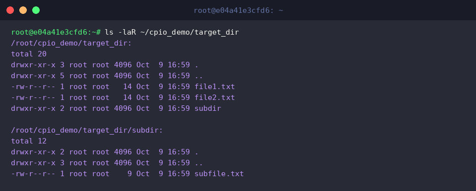 Recursively inspecting the cloned directory tree