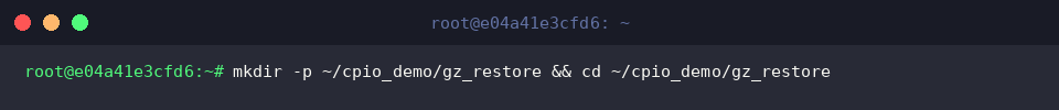 Initializing dedicated directory for compressed archive testing