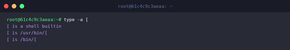 Inspecting resolution precedence using type -a