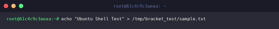 Injecting string content into the target test file