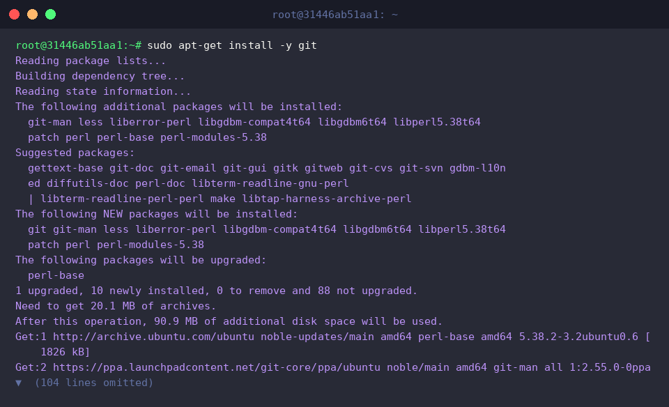 Installing latest Git package from PPA