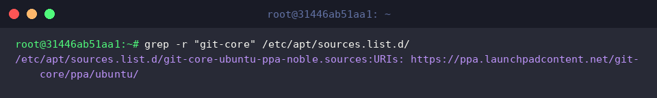 Searching for git-core repository definitions