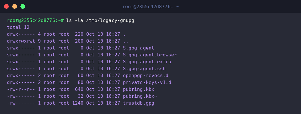 ls -la /tmp/legacy-gnupg