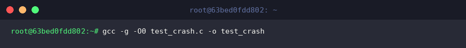 Compiling C binary with debug symbols