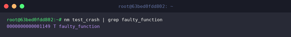 Querying symbol offset with nm
