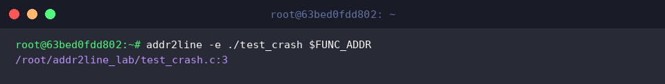 Translating memory address to file and line number