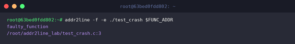 Resolving both function name and line number