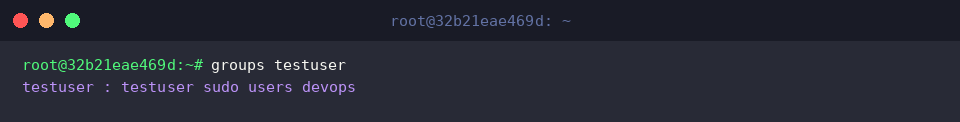 Listing all active group memberships with groups command