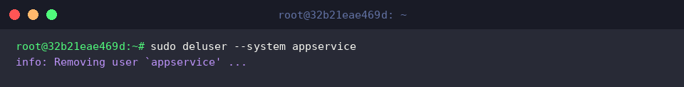 Safely removing daemon account with deluser &ndash;system