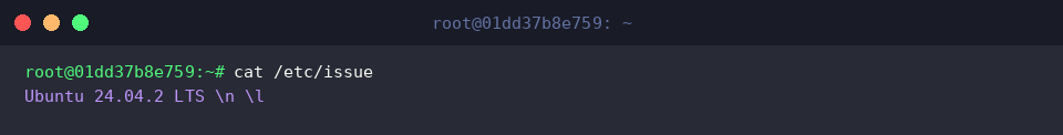 Reviewing default contents of /etc/issue