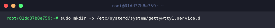 Creating the systemd drop-in configuration directory