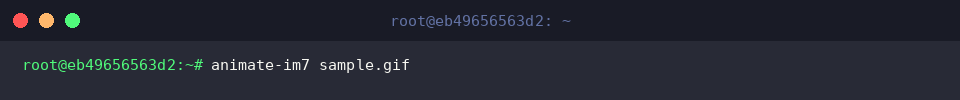 Displaying sample.gif in the default animation viewer