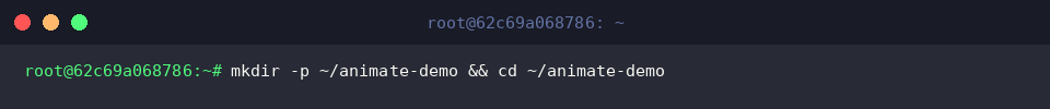Creating and entering the demonstration directory