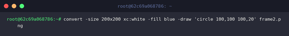 Generating the secondary blue circle frame