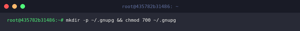 Setting up the user gnupg folder with hardened permissions