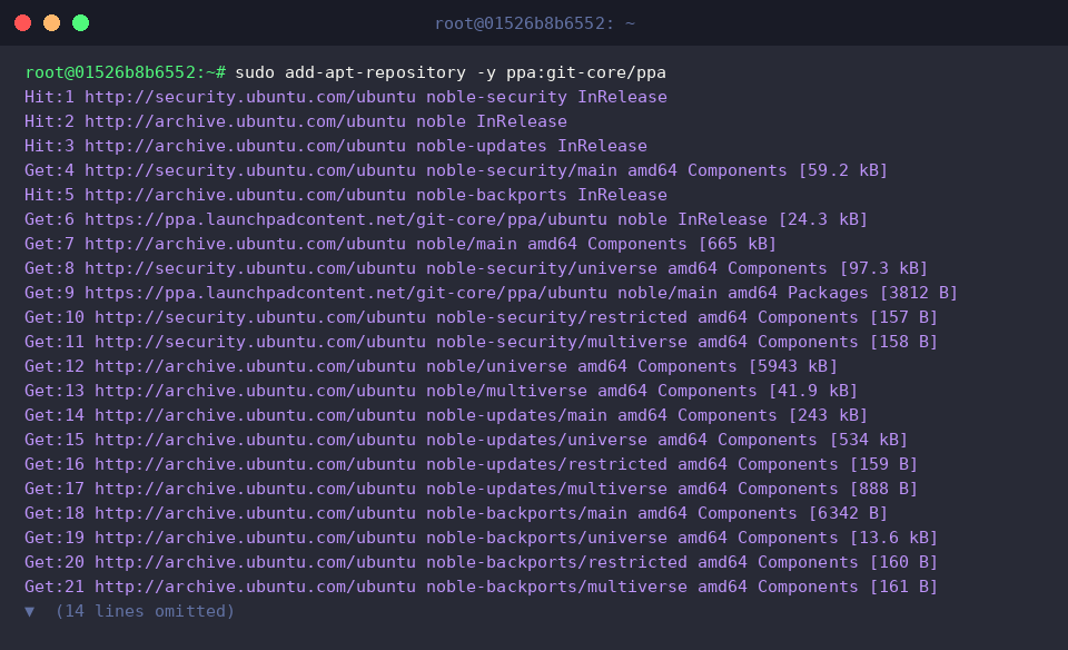 Registering upstream Git PPA repository