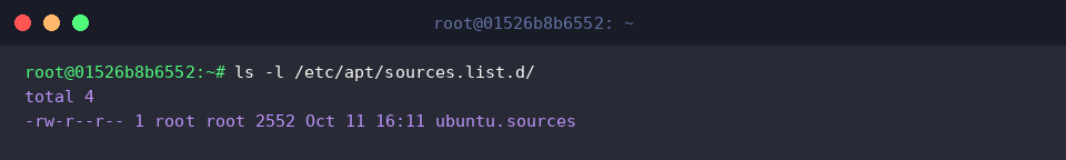 Verifying clean state of sources.list.d