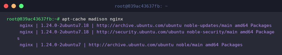 Comparing available package versions across repositories