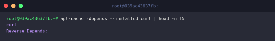 Evaluating reverse dependencies against installed packages