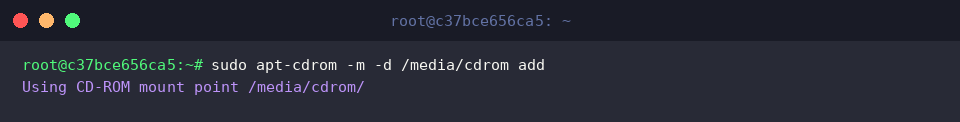 Registering offline media using apt-cdrom add