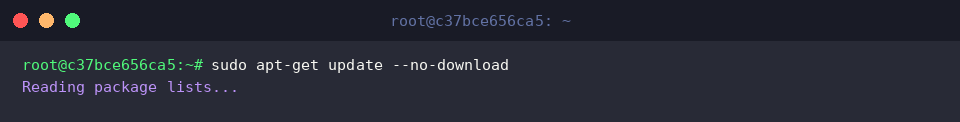 Updating package caches without network downloads