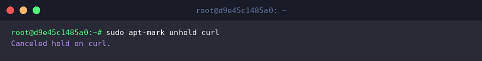 Removing the version lock from curl