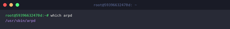 Locating arpd binary path