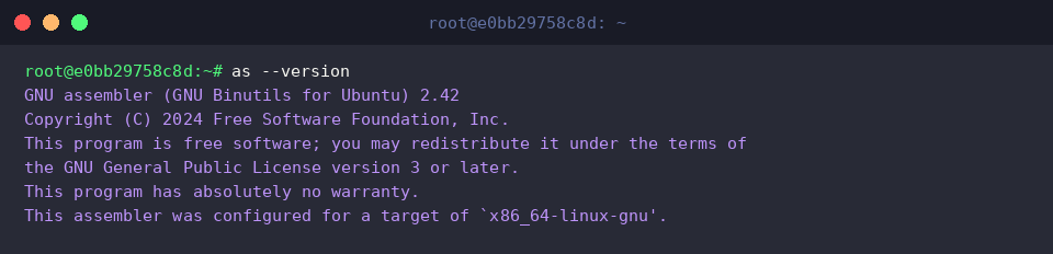 Check GNU as version