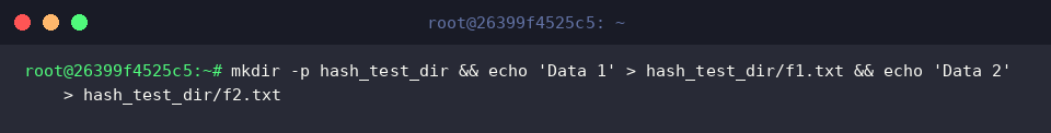 Creating directory and files for batch testing