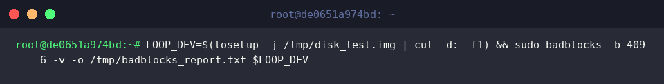 Scanning with a 4096-byte block size and output file logging