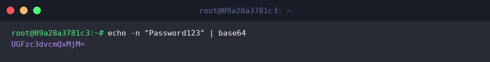 Encoding without newline characters using echo -n